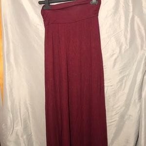 Maroon Maxi Skirt